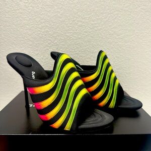 Alexander Wang Sienna Sport Mule in Soft Glowstick & Fuchsia